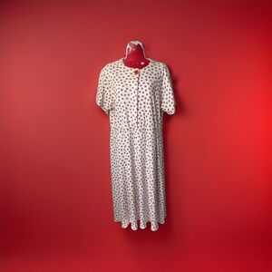 Vintage Via Sant Andrea House Dress Size 10 Unique Red White Threes Company Vibe